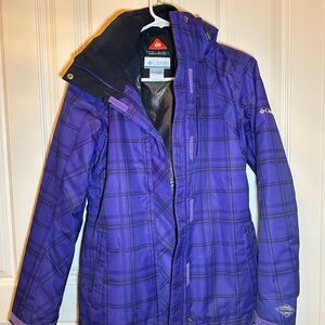 Columbia Women's Plaid Purple Ski Jacket